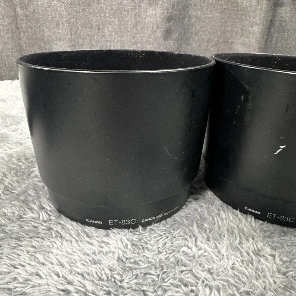 2 Canon ET-83C ET 83 C hood shade EOS EF 100-400mm f/4.5-5.6 IS USM lens 77mm